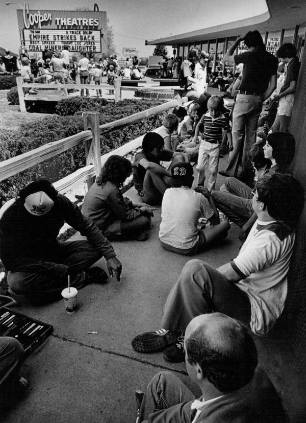 MAY 22 1980 - People wait to get into a screening of Star Wars: The Empire Strikes Back. (Photo by John Sunderland/The Denver Post via Getty Images)