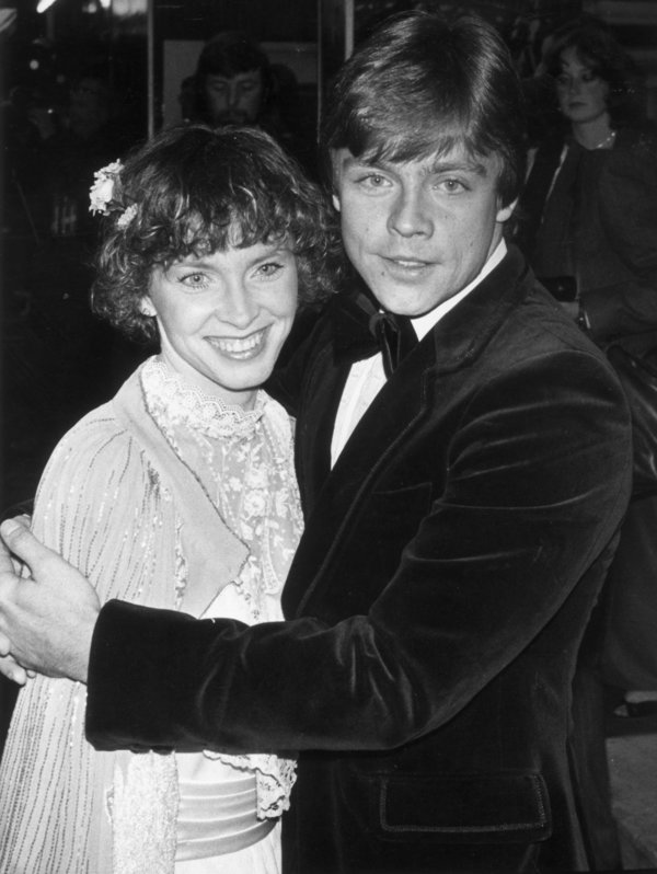 21st May 1980: Actor Mark Hamill, who played Luke Skywalker in the 'Star Wars' series of films, attending the royal premiere of 'The Empire Stikes Back' with his wife Mary Lou, in London. (Photo by Michael Fresco/Evening Standard/Getty Images)